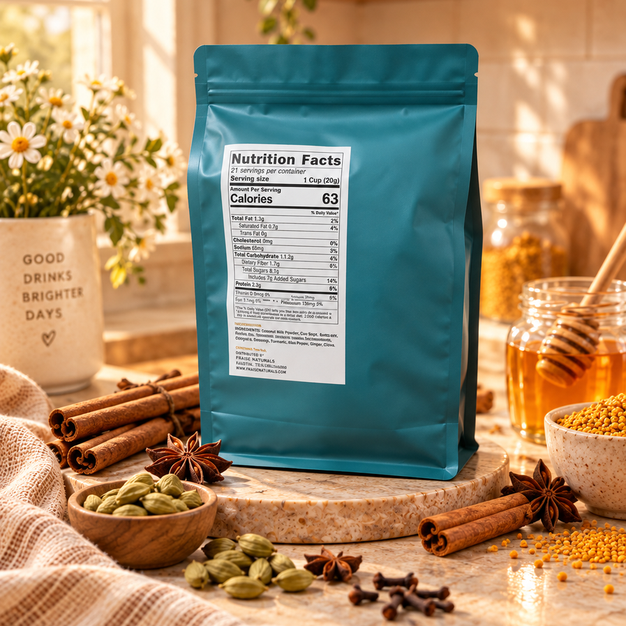 Bee Pollen Caramel Spice Latte