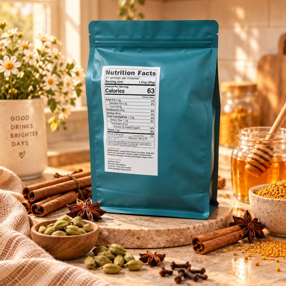 Bee Pollen Caramel Spice Latte